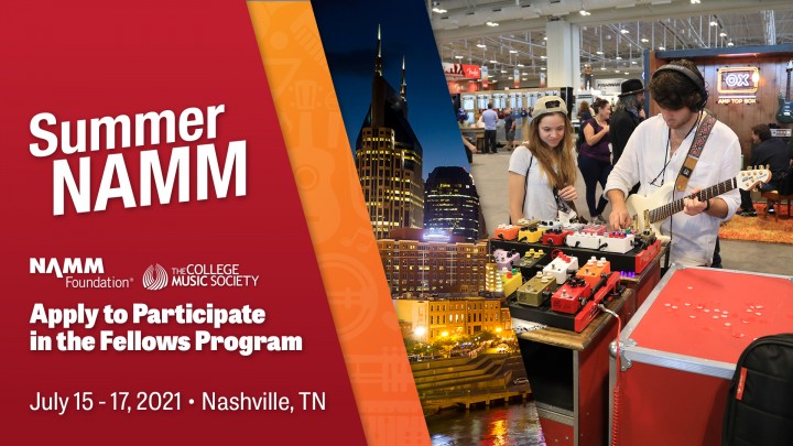 NAMM-College Music Society Fellows Program at The 2021 Summer NAMM logo