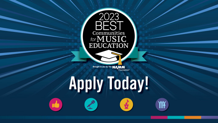 The 2023 Best Communities for Music Education Web banner celebrating the winners