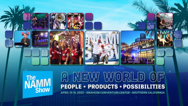 The 2023 NAMM Show graphic