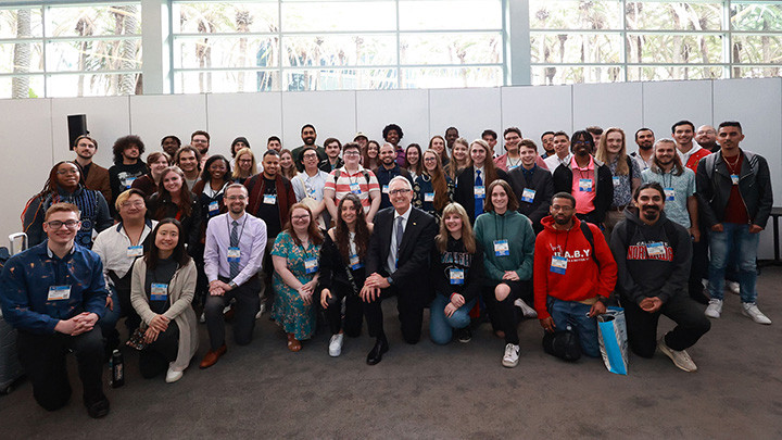 Image of Lamond GenNext Scholarship winners attending The NAMM Show