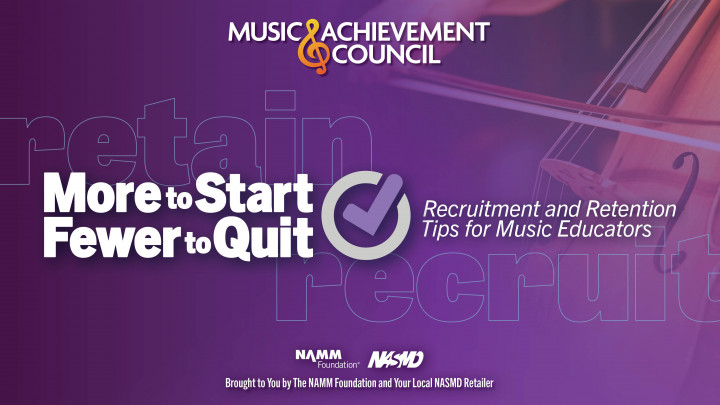 Music Achievement Council More to Start Fewer to Quit Image with Cello