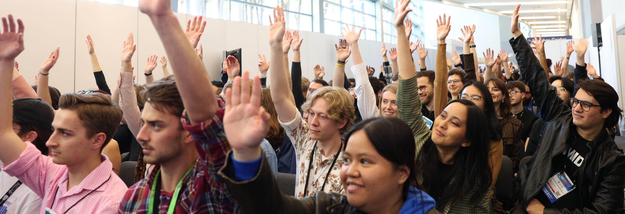 College students attending a session at The NAMM Show.